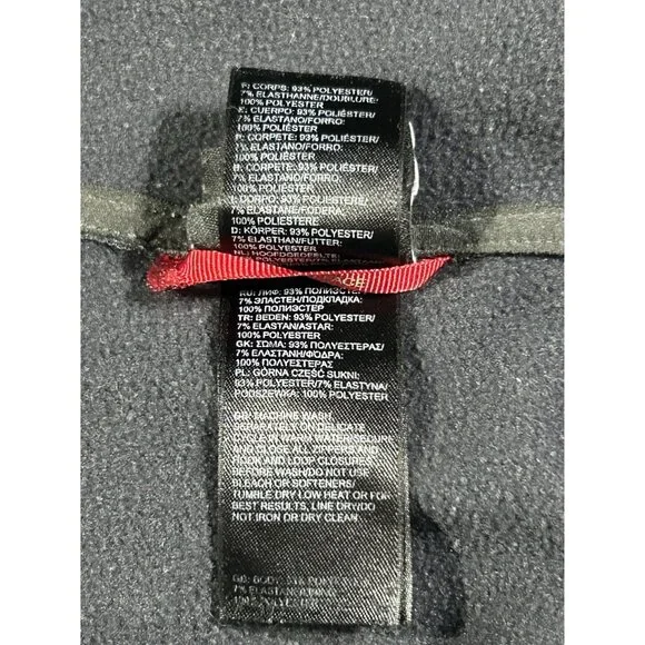 The North Face Men's Gray Blue Full-Zip Fleece Hoodie Athletic Jacket Size M 304 - Picture 8 of 11